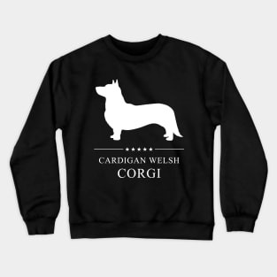 Cardigan Welsh Corgi Dog White Silhouette Crewneck Sweatshirt